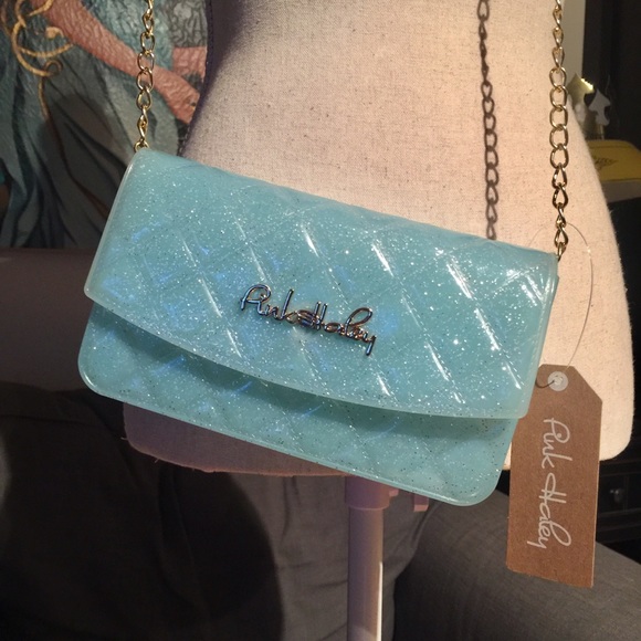 Host Pick! Sky Blue Glitter Jelly Bag - Picture 3 of 5